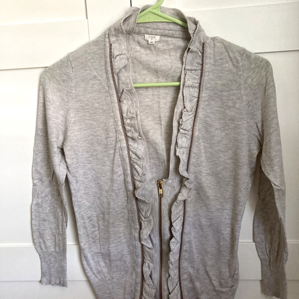 J Crew lightweight zip sweater